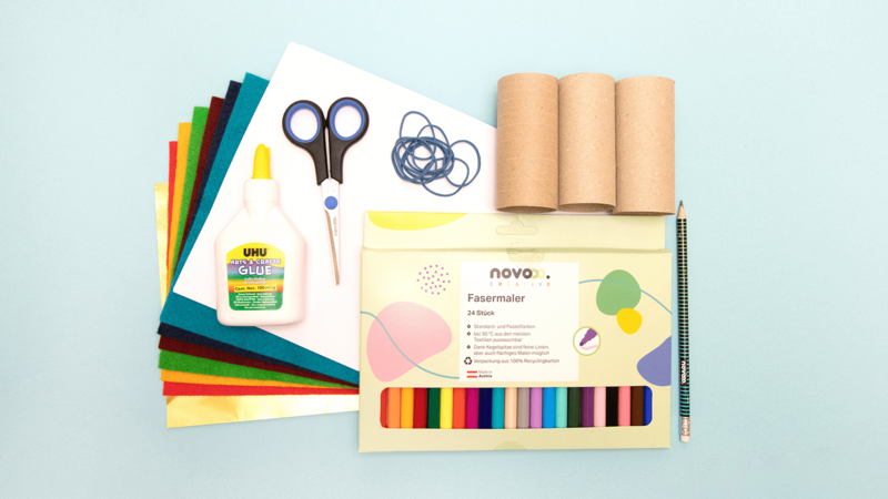 Krippe aus Papierrollen - Material