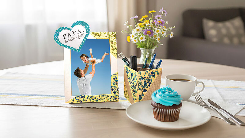 Vatertag Stiftehalter & Bild - fertig