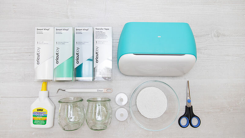 Sommer-Windlicht - Material