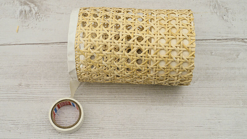 Blumenvase mit Rattan - Schritt 2