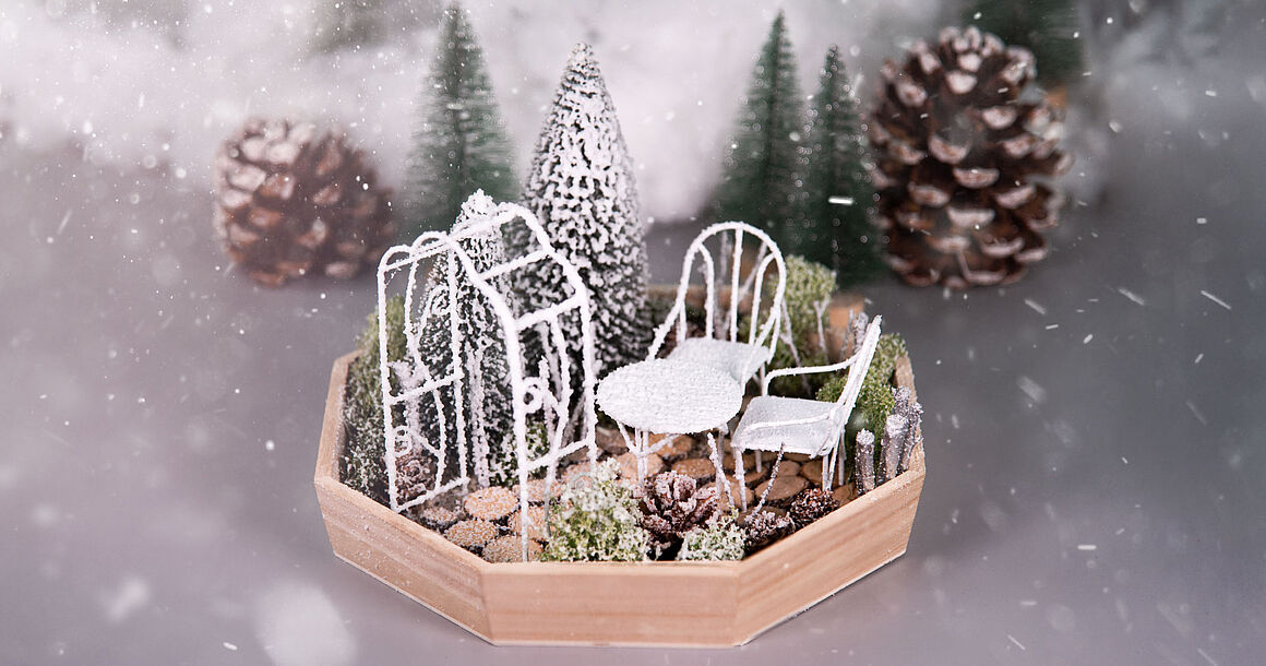 Winterlicher Mini-Garten