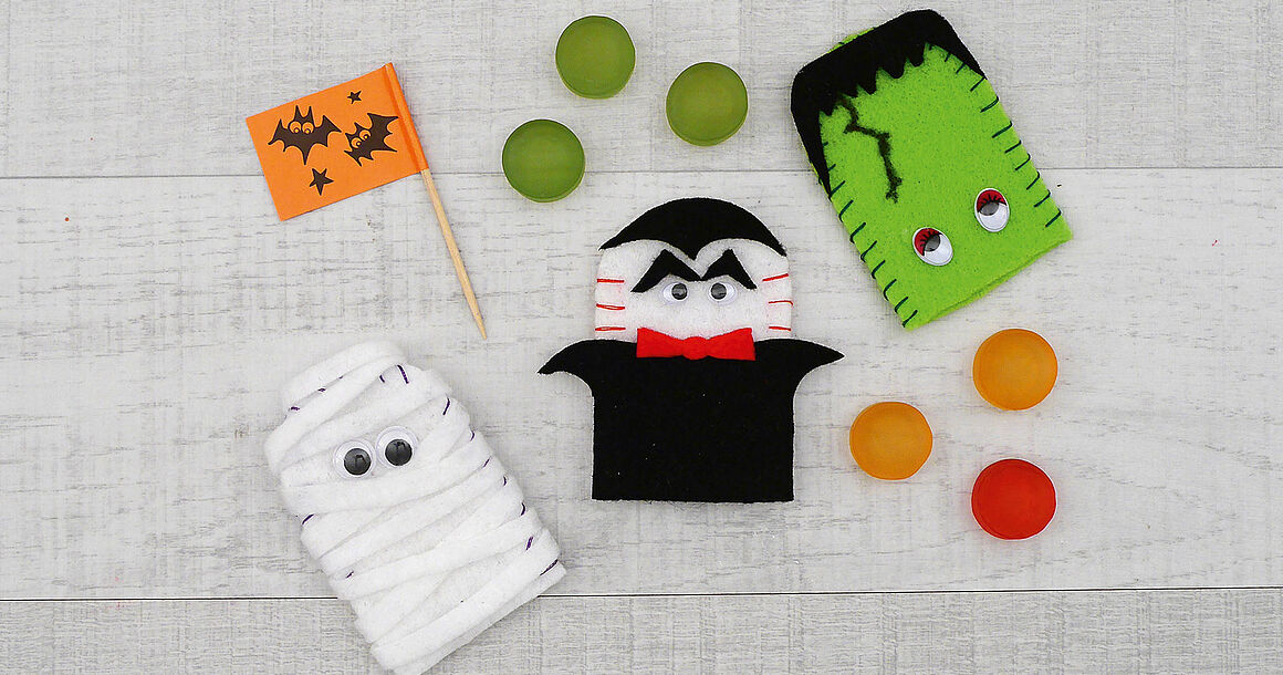 Halloween-Fingerpuppen aus Filz