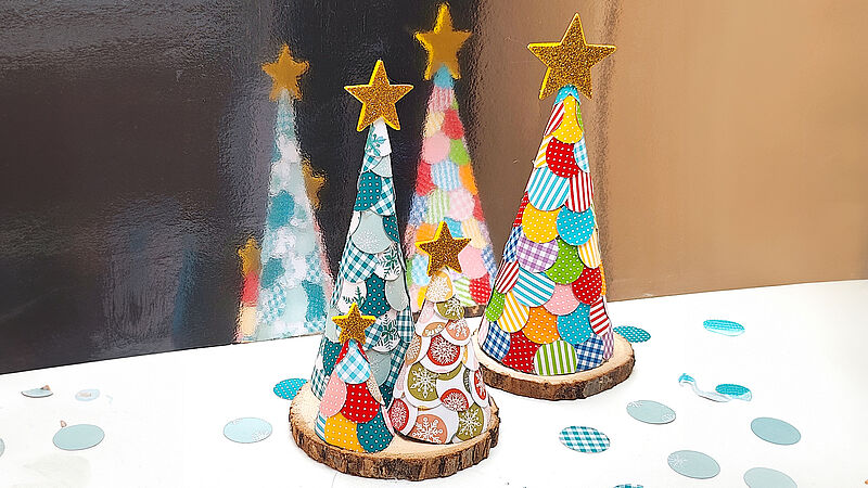 Konfetti-Weihnachtsbaum - fertig