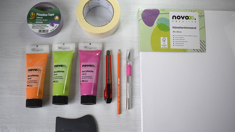 Squeegee-Painting-Bild - Material