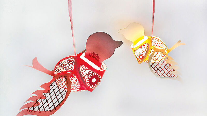 leuchtende Vögel - fertig