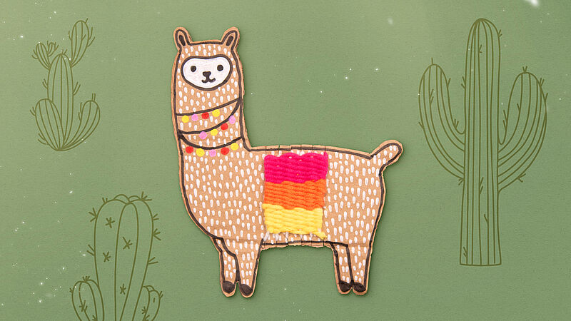 Lustiges Webe-Lama - fertig
