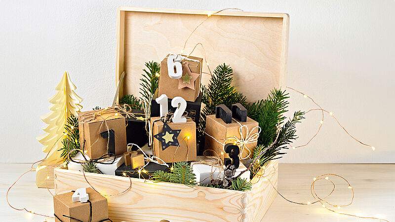 Beton-Adventkalender - fertig