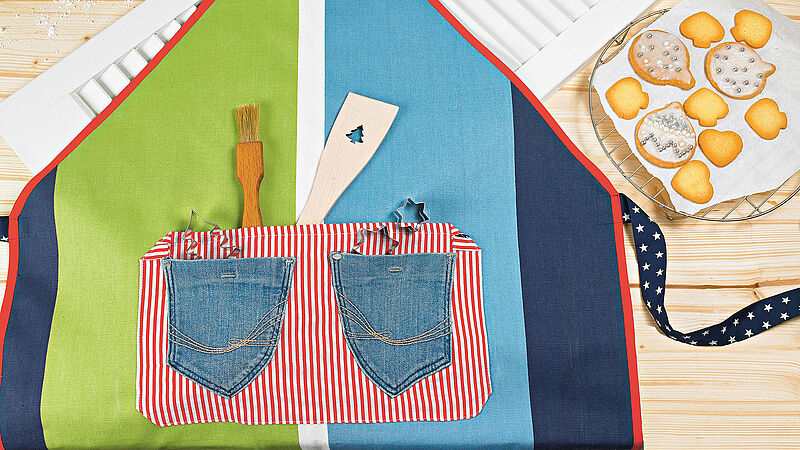 Schürze im Jeans-Look - fertig