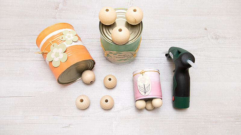 Dosen als Vasen - Schritt 9