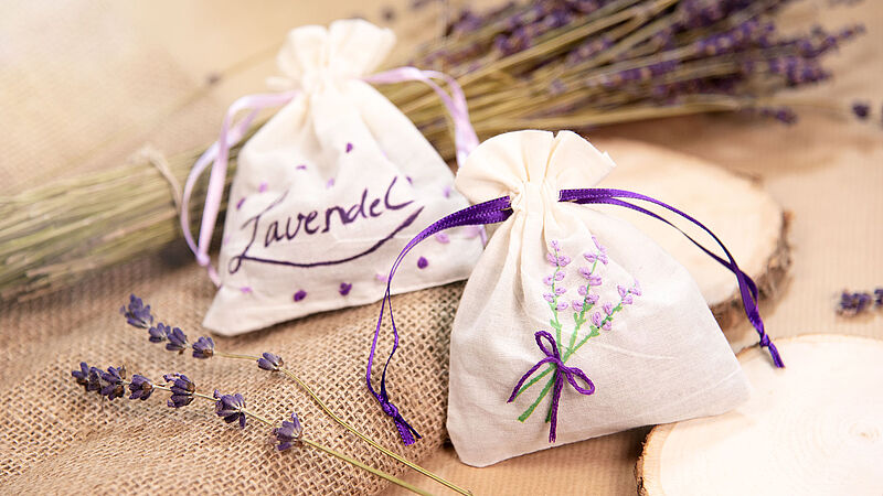 Selbstgemachte Lavendel-Säckchen - fertig