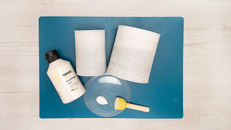 Dosen als Vasen - Schritt 1