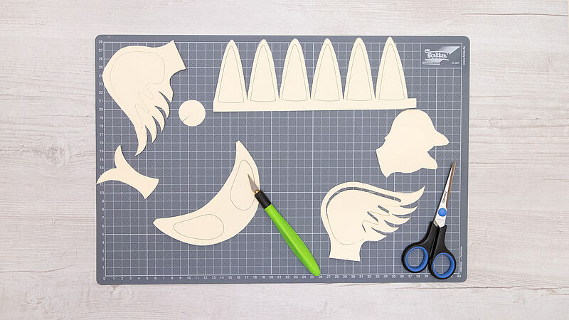 leuchtende Vögel - Schritt 1