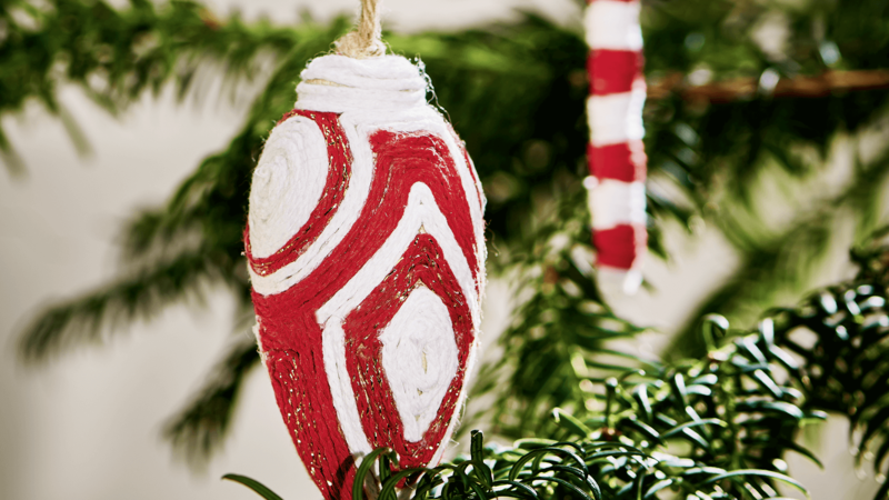 Makramee-Christbaumschmuck - fertig