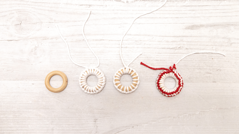 Makramee-Christbaumschmuck - Schritt 2
