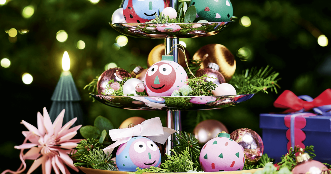 Fröhliche Christbaumkugeln