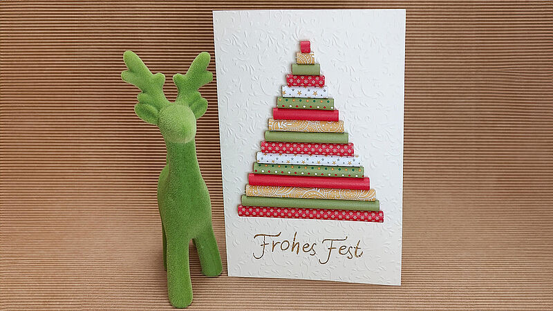 Weihnachtskarte mit Baum - Schritt 7