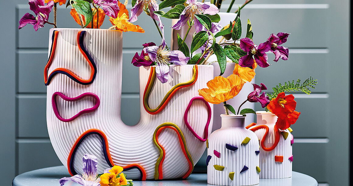 Deko-Vase aus Modelliermasse