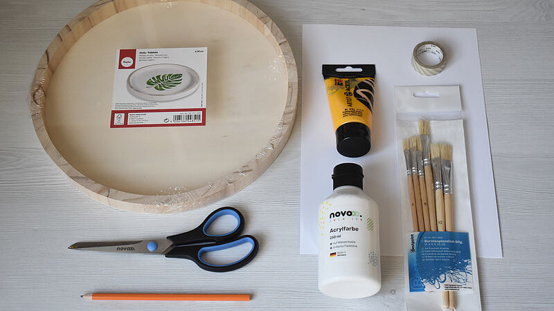 Zitronen-Tablett - Material