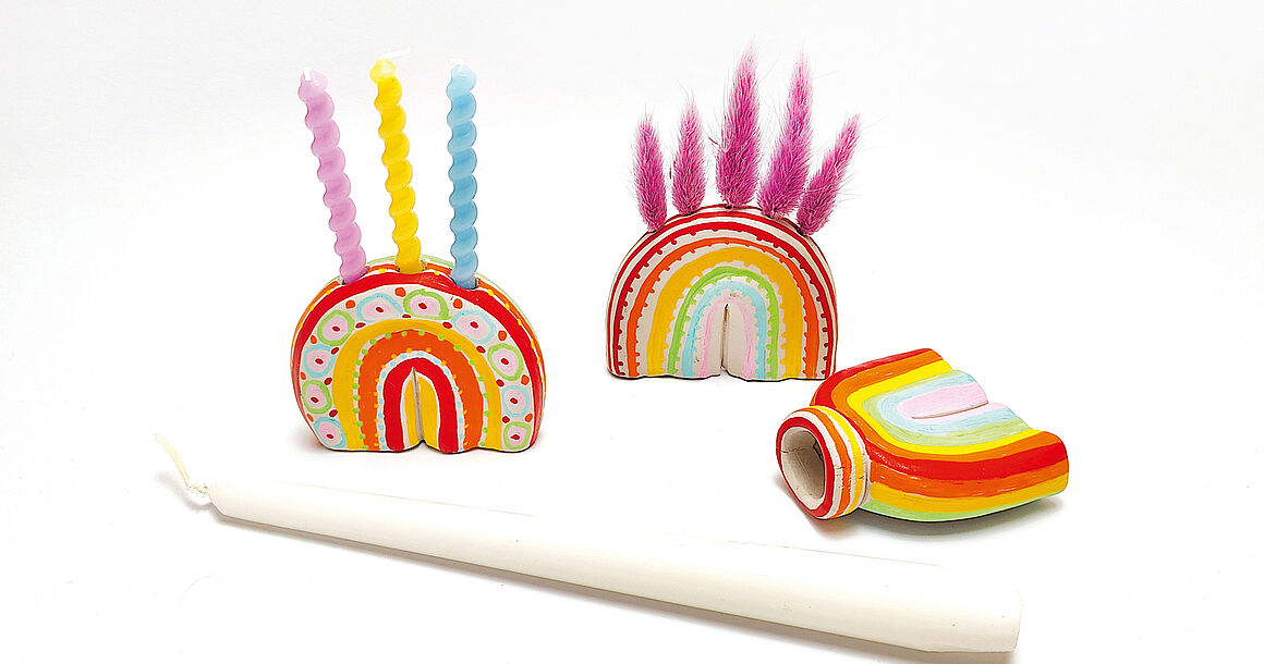 Kinder Regenbogenkerzenständer