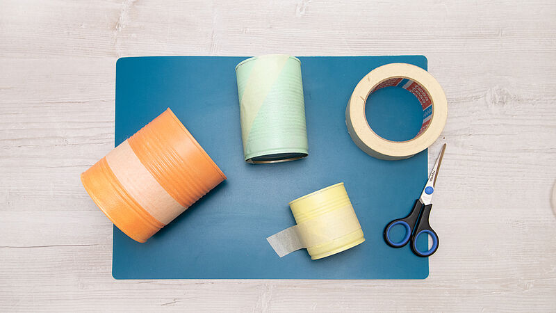 Dosen als Vasen - Schritt 3