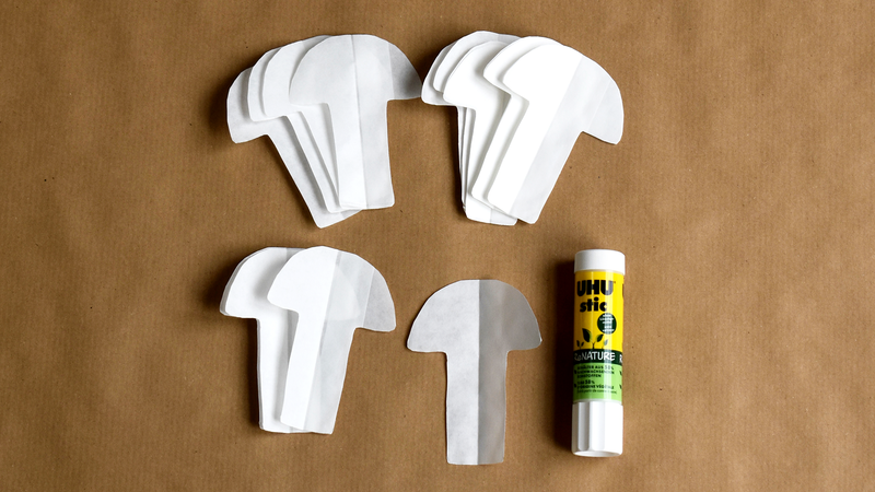 Papier-Fliegenpilze - Schritt 2