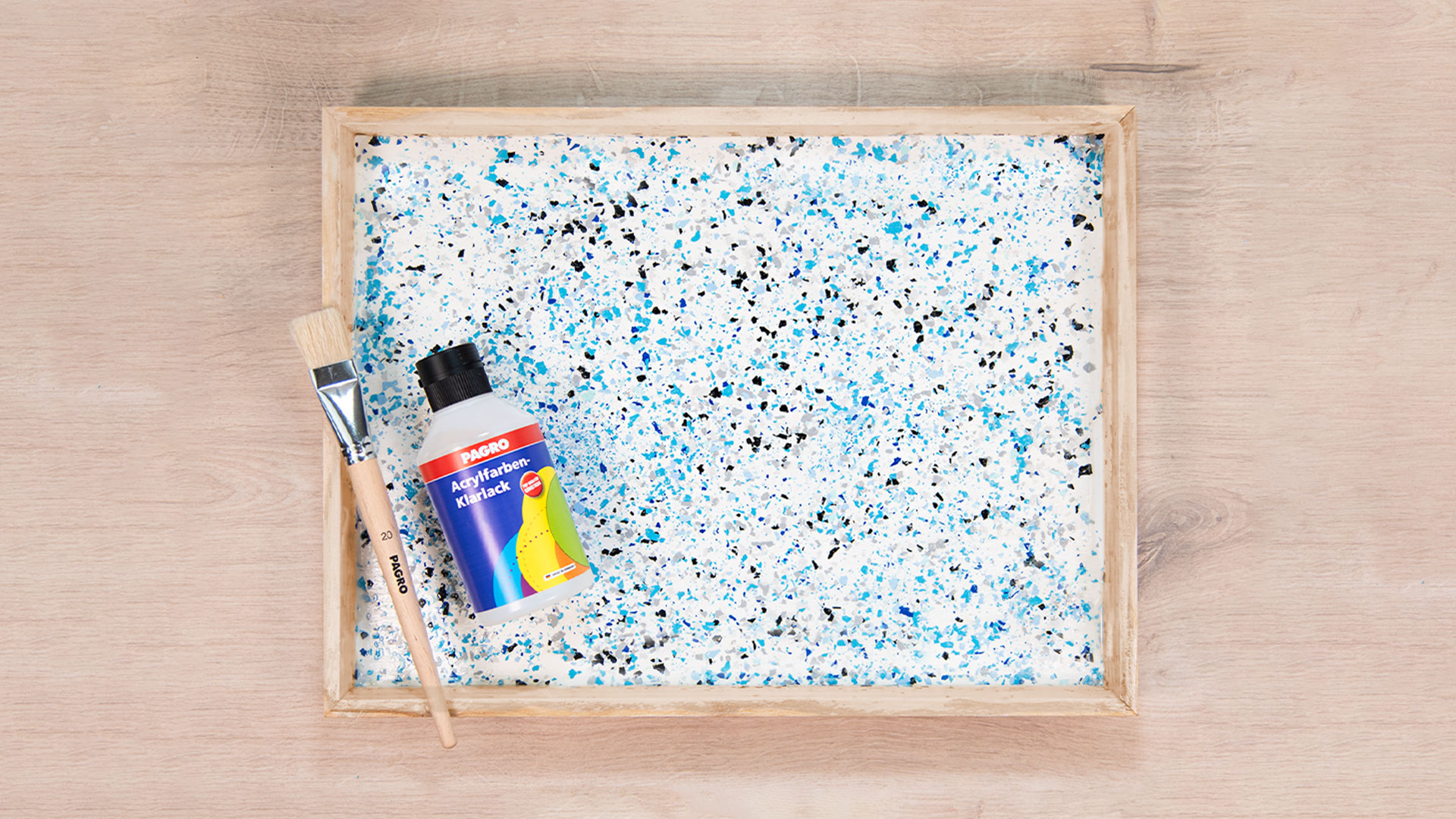Tablett mit Terrazzo Flakes - Schritt 2