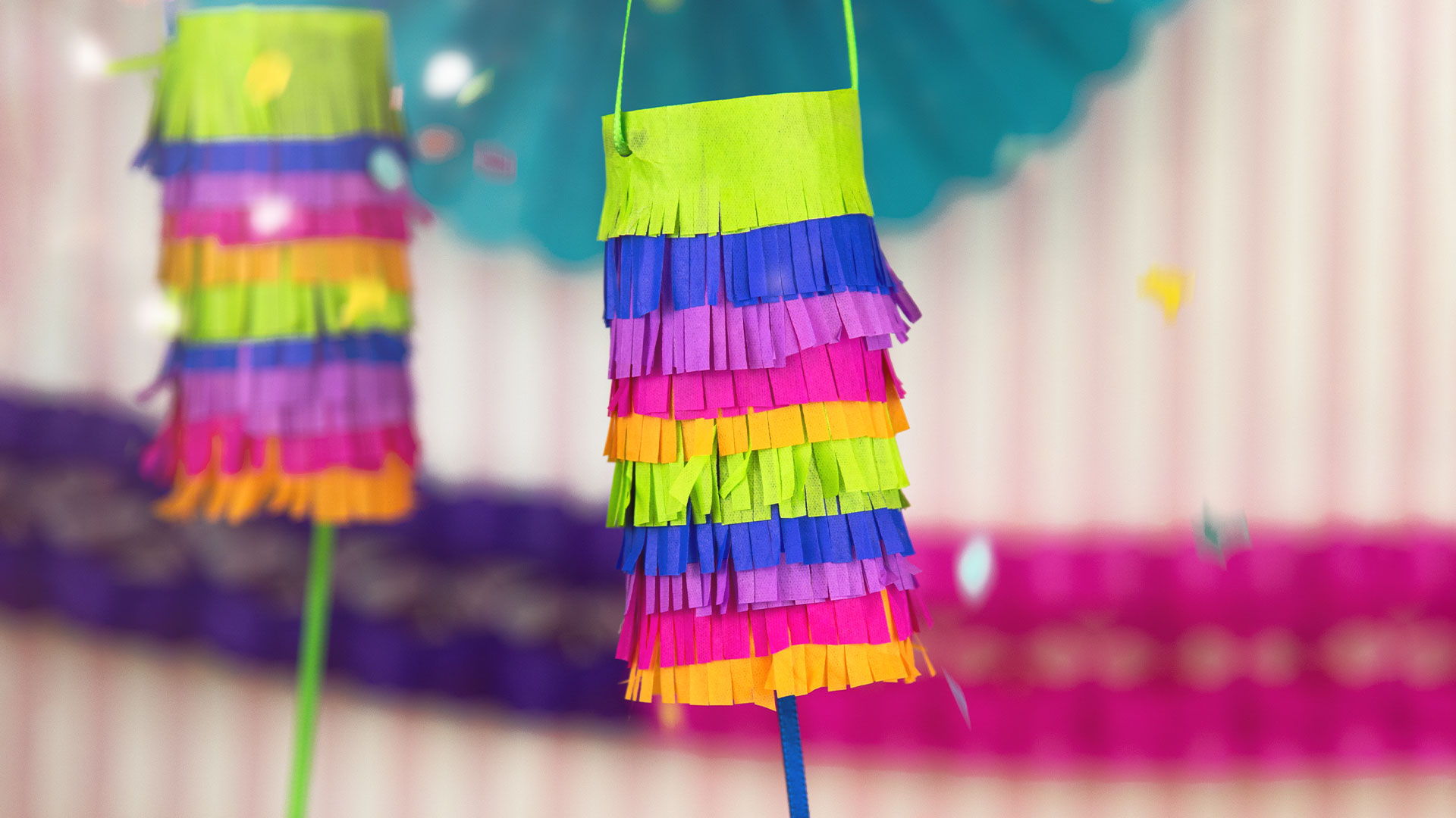 bunte Mini-Piñata - fertig