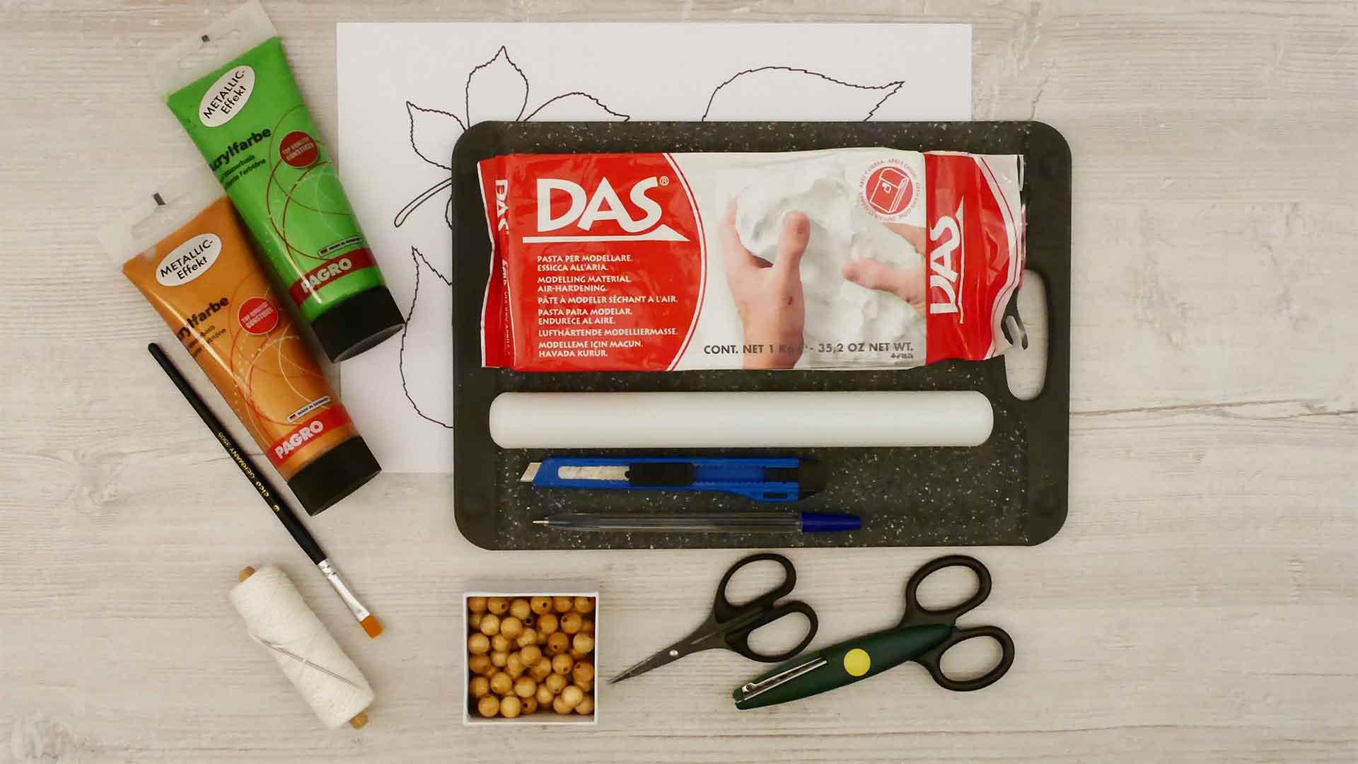 Herbstliche Girlande - Bastelmaterial