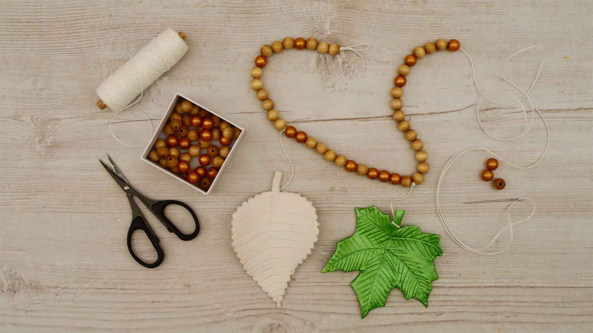 Herbstliche Girlande - Schritt 3
