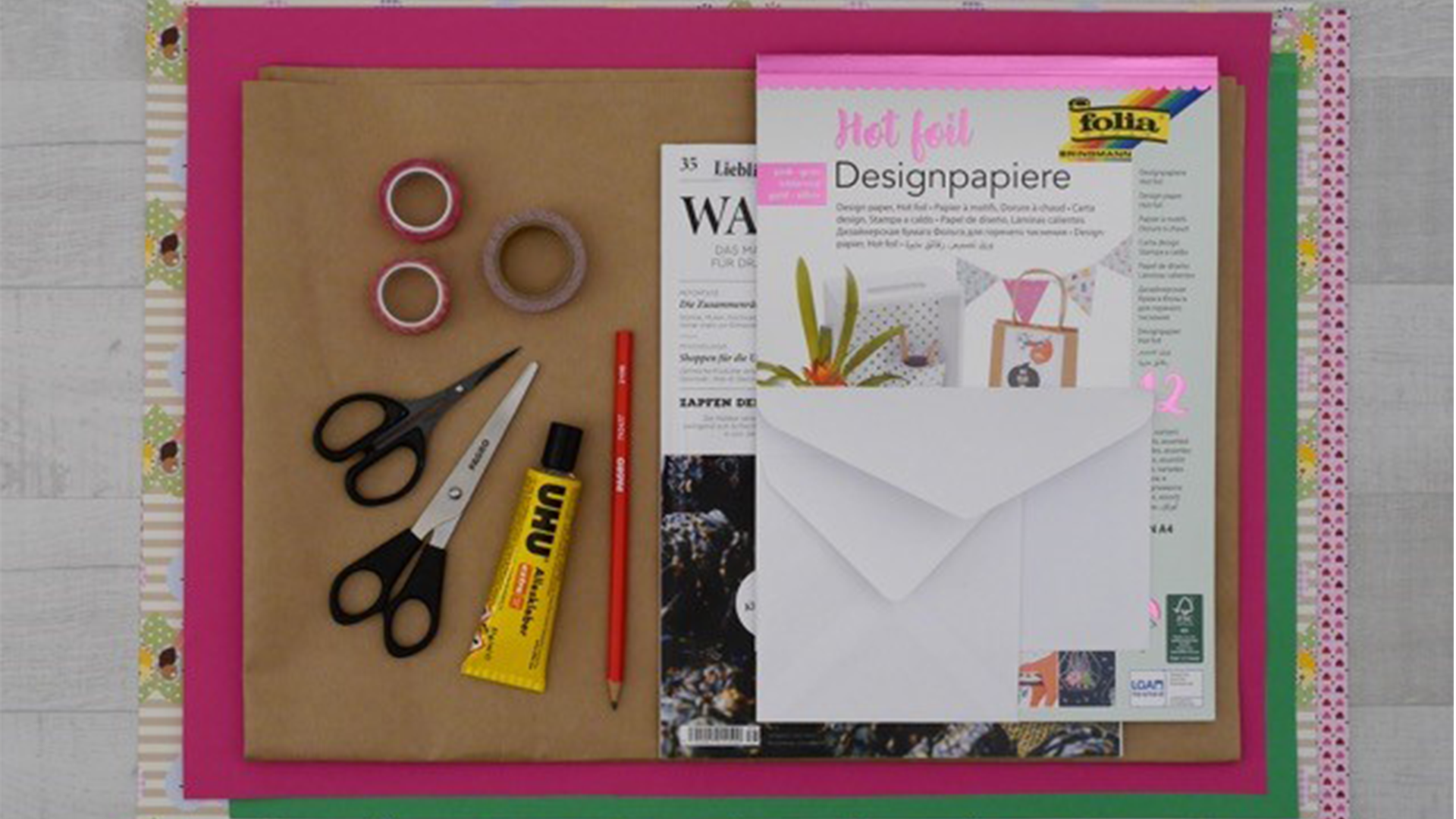 Buntes Briefpapier