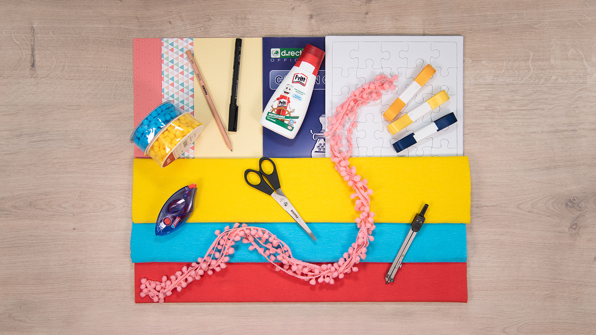 kleine Schultüte mit DIY Puzzle - Material