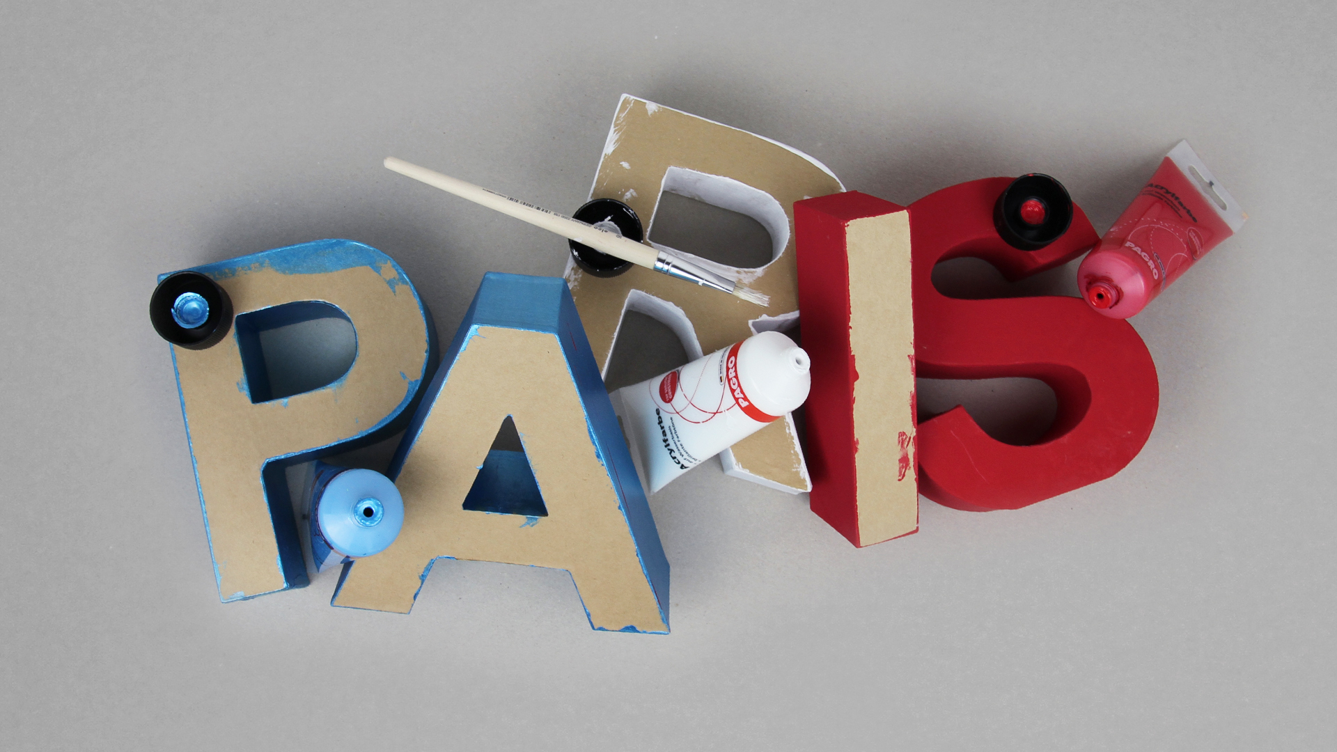 3D Buchstaben aus Pappe - Schritt 1