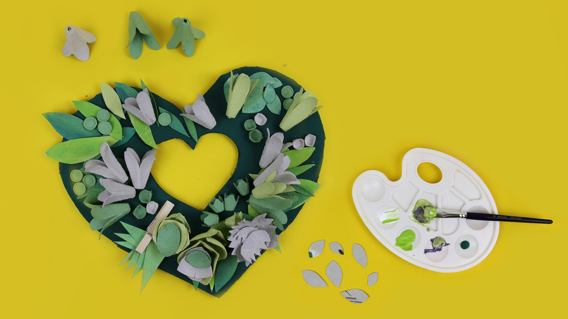 Upcycling Eierkarton Herz - Schritt 4