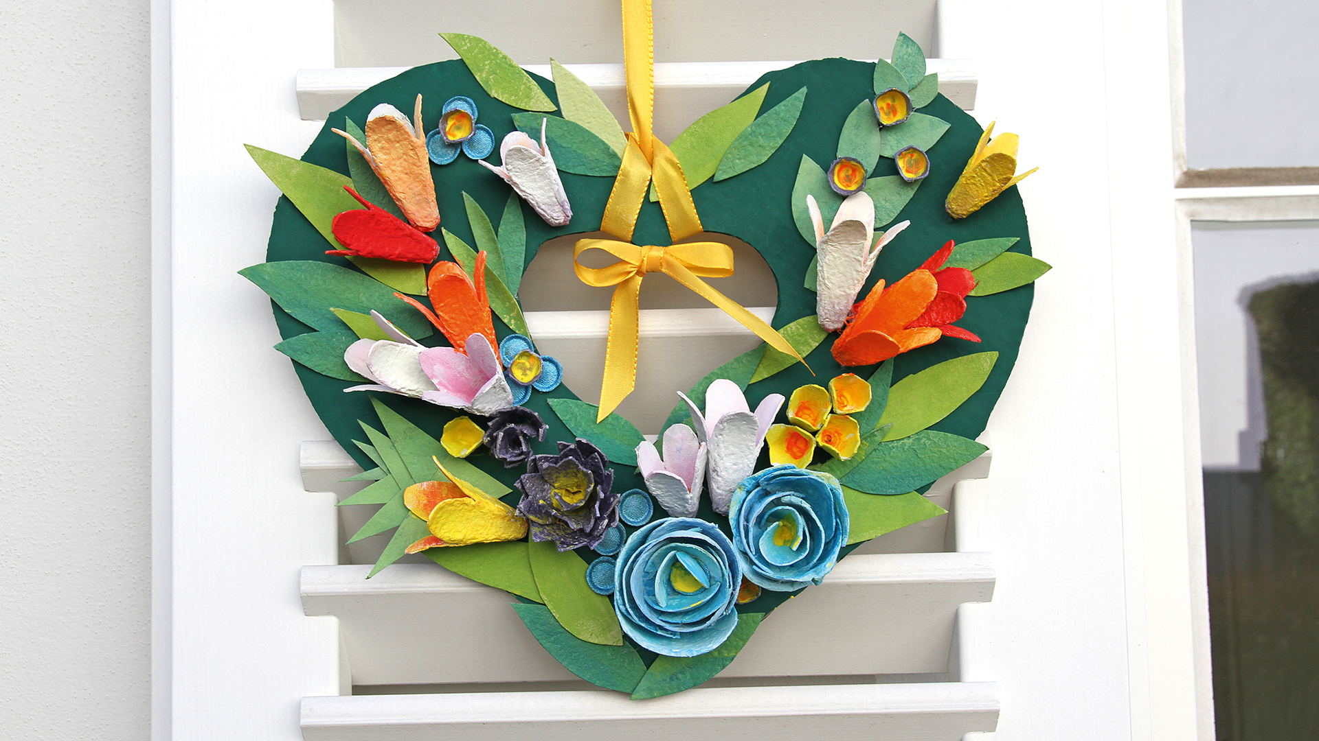 Upcycling Eierkarton Herz - fertig