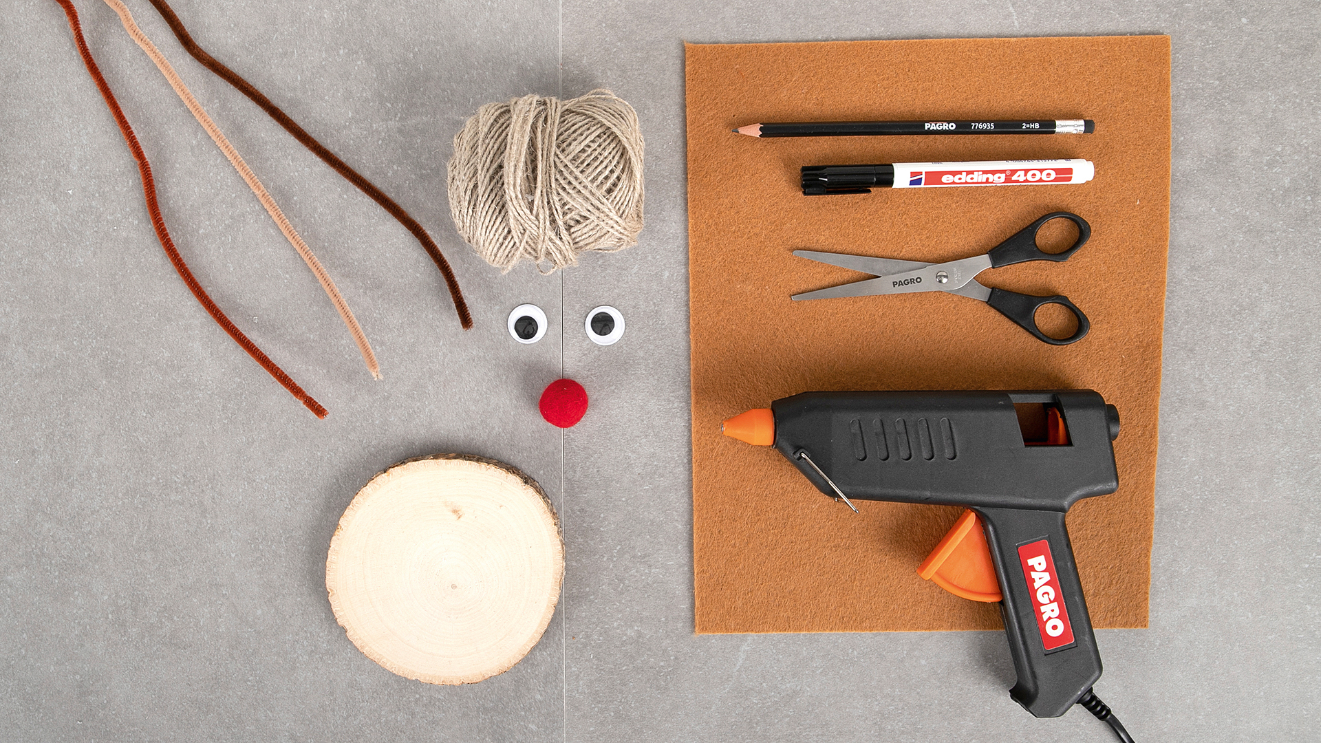 Rentiere aus Holz - Bastelmaterial